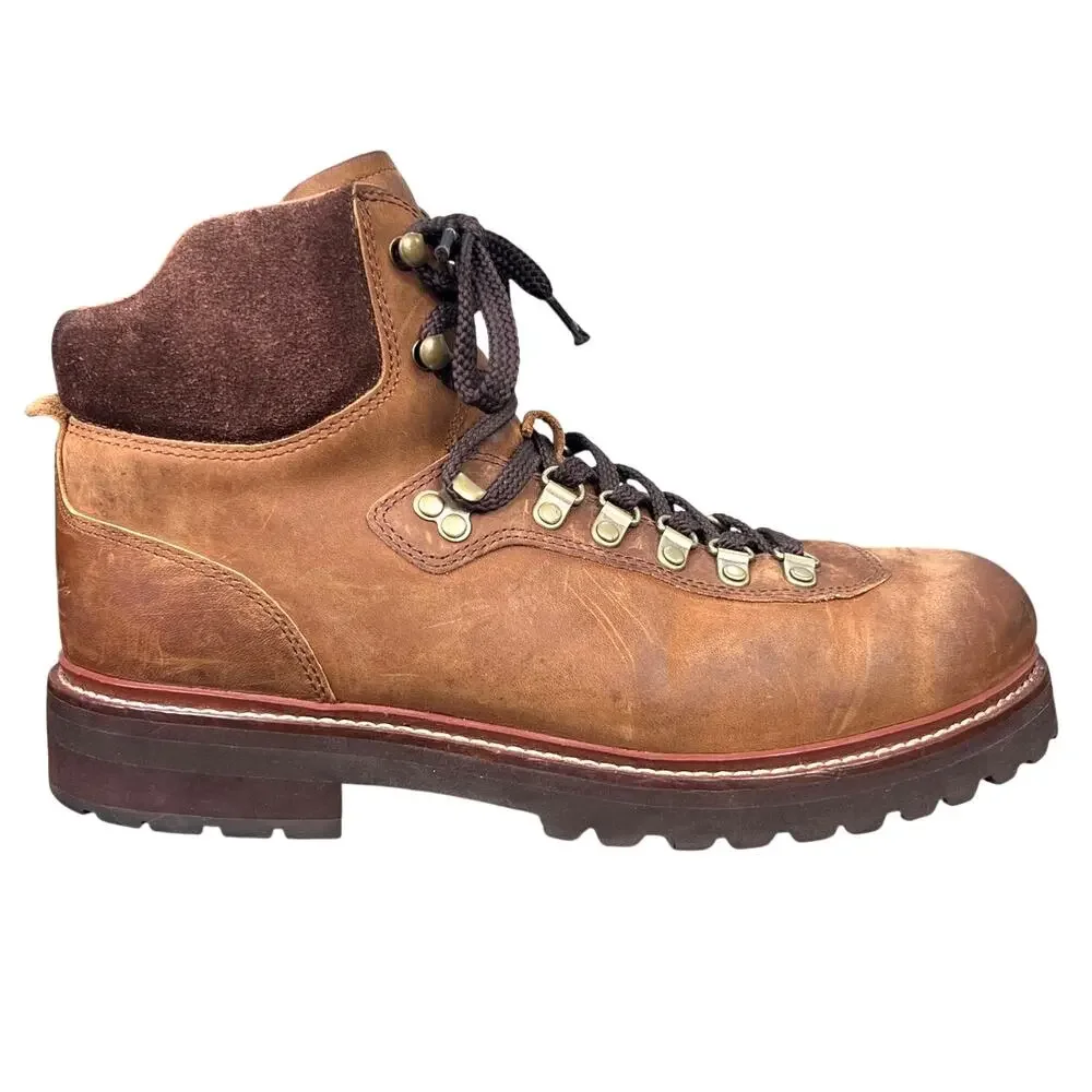 Polo Ralph Lauren Alpine Boot Lite Brown Leather Hiking Boots Men’s Size 11